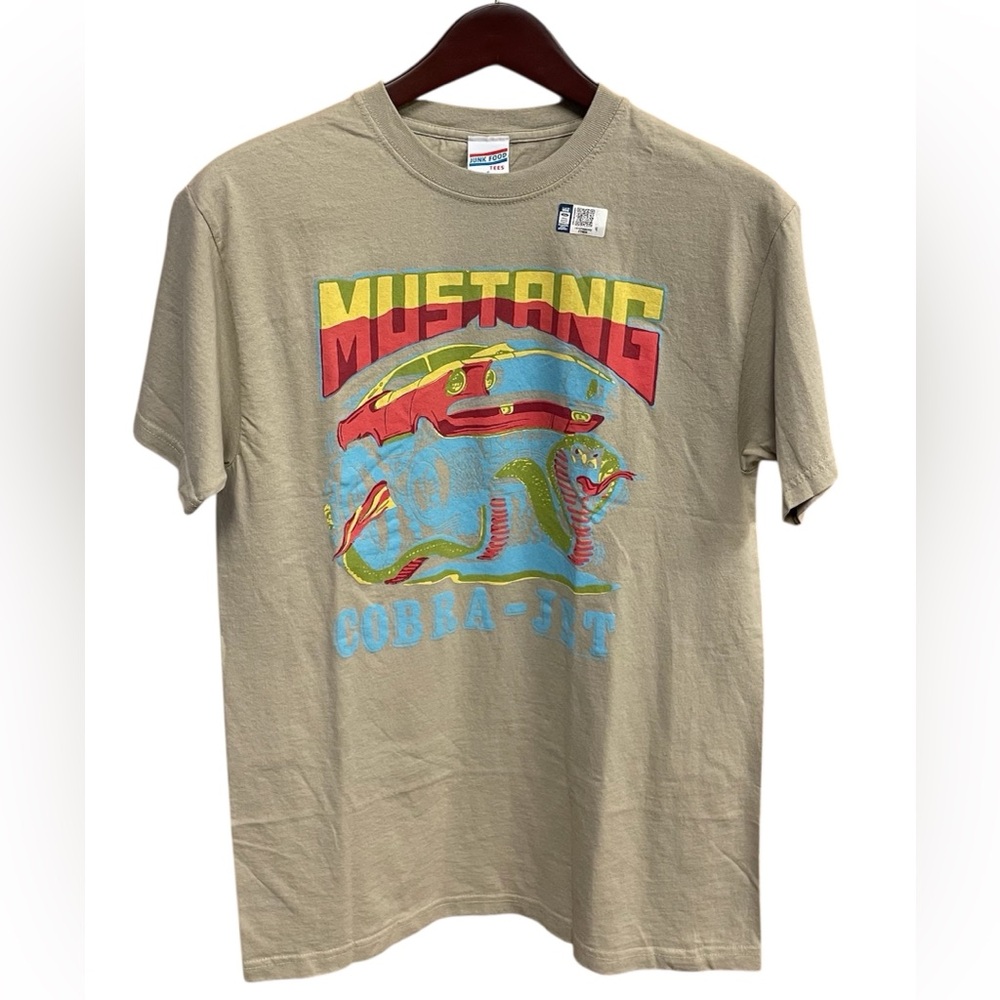 Junk Food Tees Mustang Cobra-Jet Graphic T-Shirt NWT Size Small